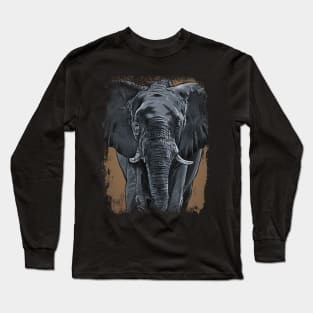 Elephant Face Long Sleeve T-Shirt